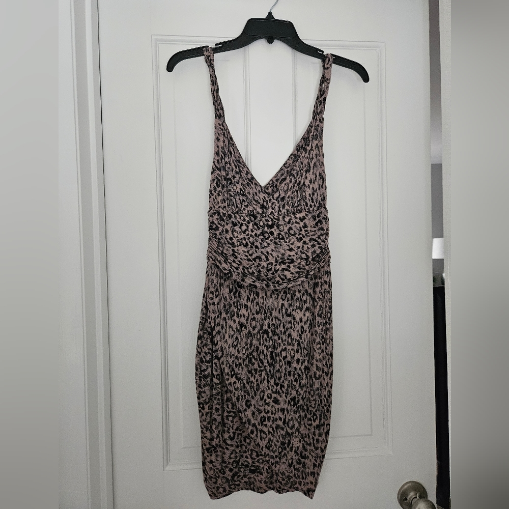 Guess Black and Tan Cheetah Dress
